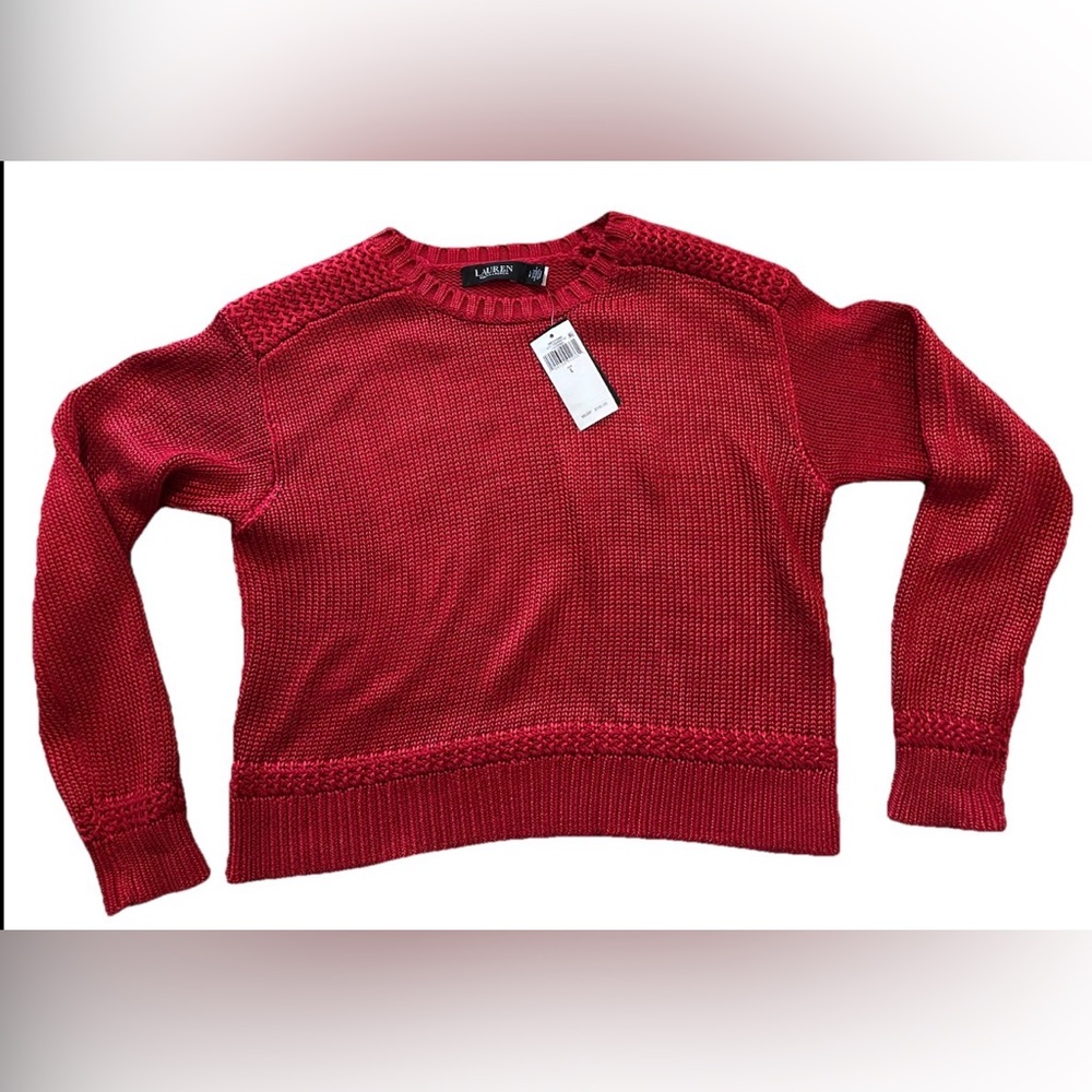 Lauren Ralph Lauren Red Crew Neck Sweater
